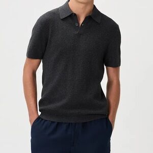Quince 100% Organic Cotton Mesh-Stitch Sweater Polo